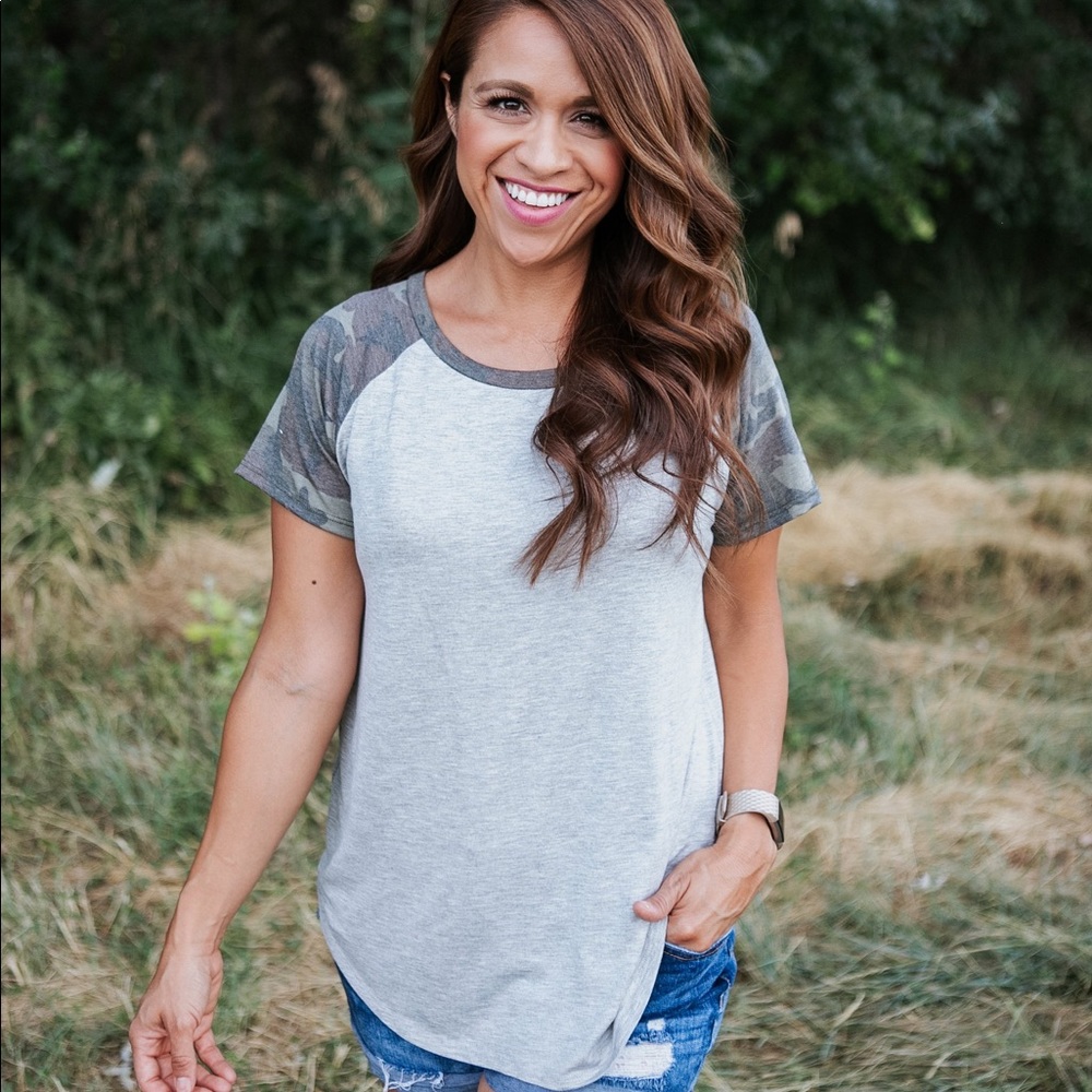 Camo Baseball Tee